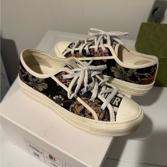 Dior Walk’N’Dior Women's Floral Canvas Sneakers - Picture 1 of 5
